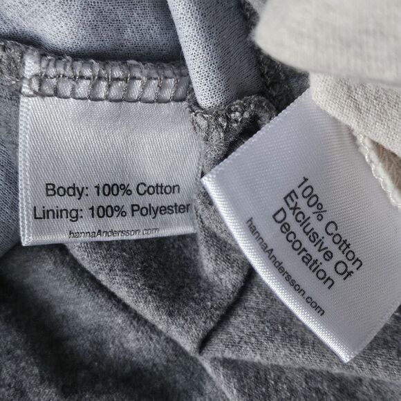 HANNA ANDERSSON Long Sleeved Applique Embellish Top Lot Sz 140 9-10 Cat & Bear - Picture 8 of 9